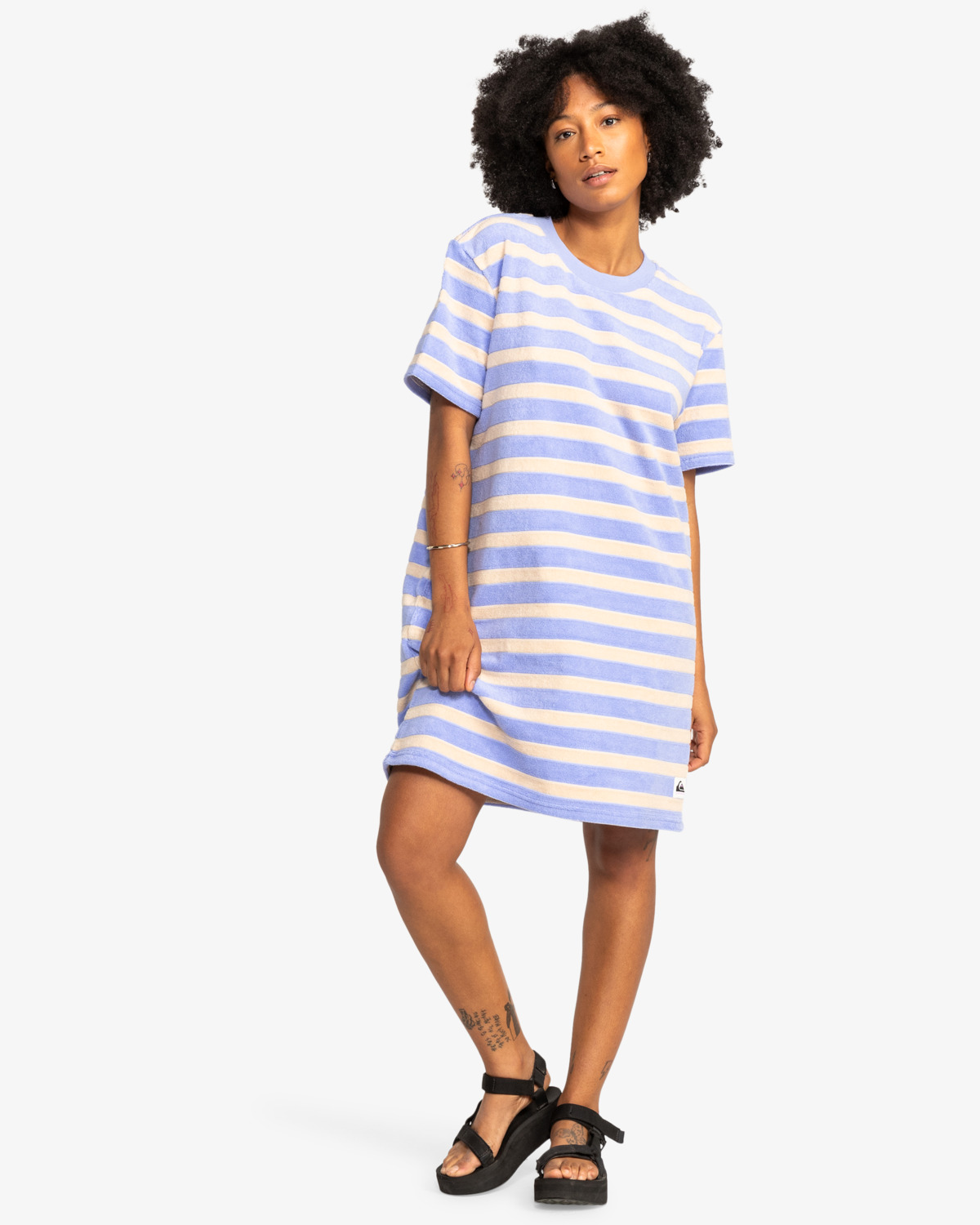 Uni Towel T-shirt Dress In Hydrangea