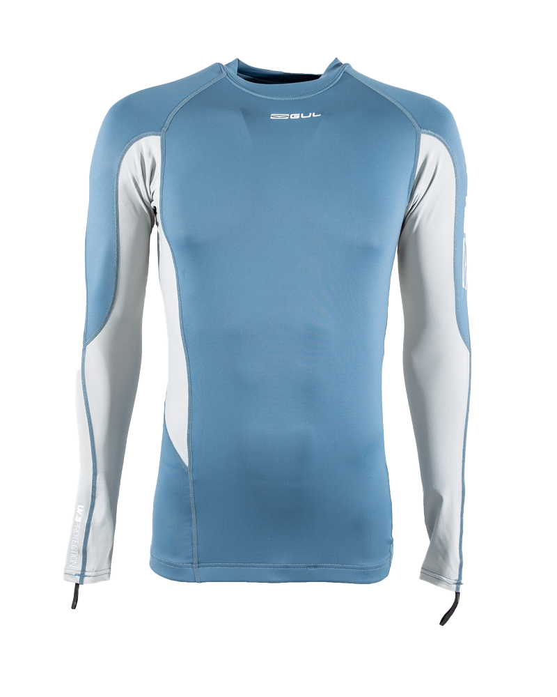 Uv Long Sleeve Rash Vest In BlueandGrey