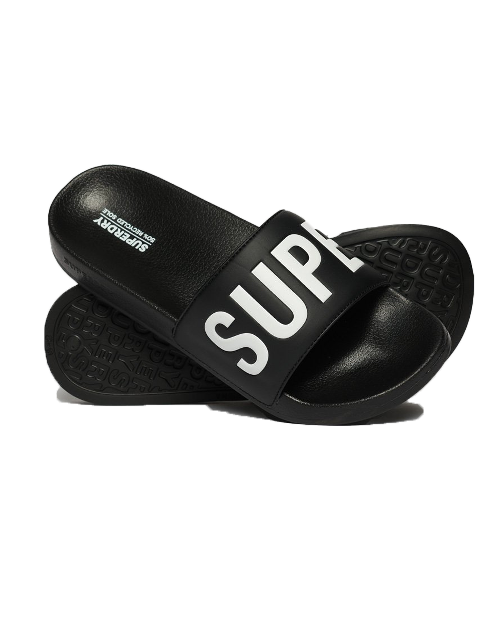 Vegan Core Pool Sliders In BlackandOptic