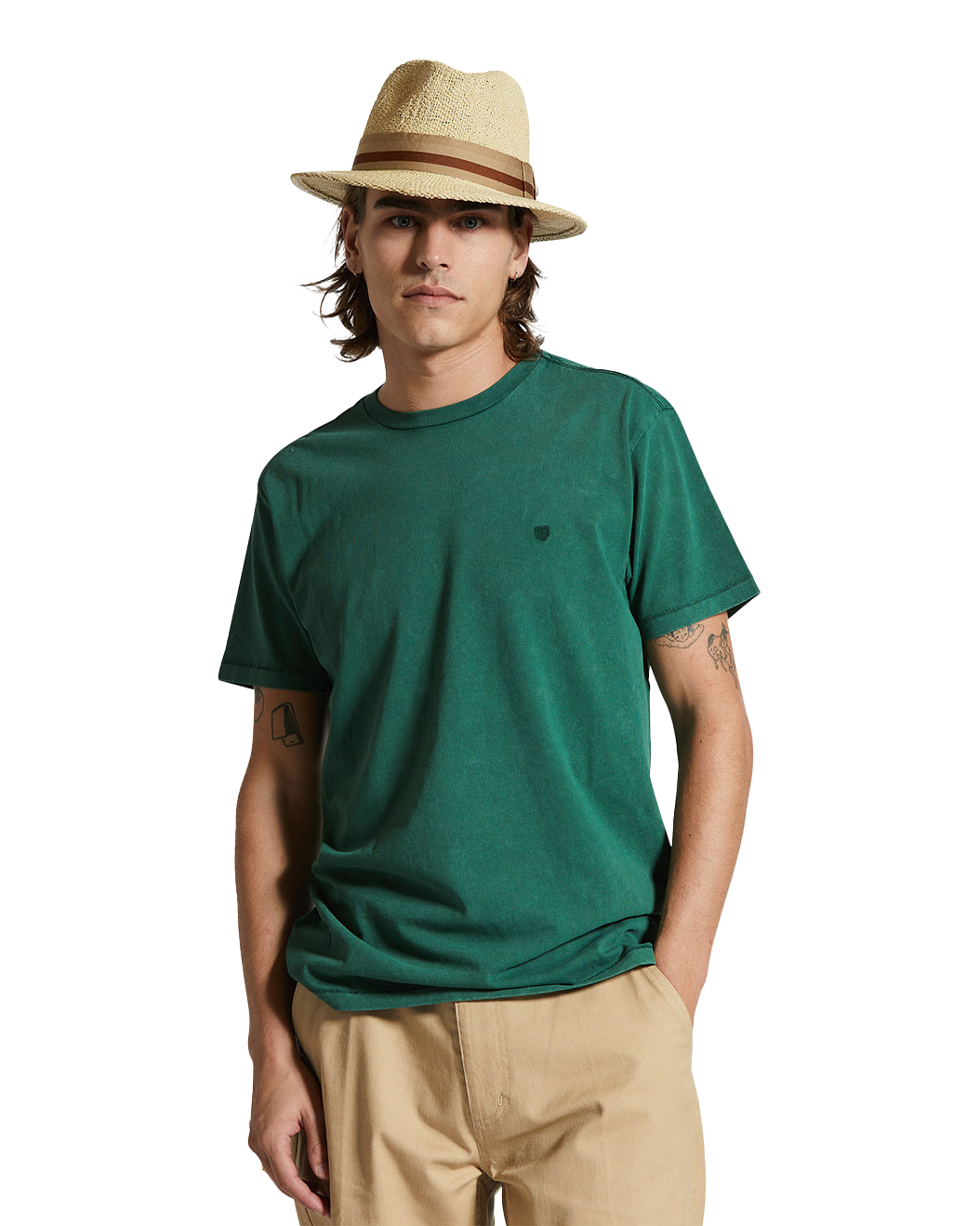 Vintage Reserve T-shirt In Trekking Green Sol Wash