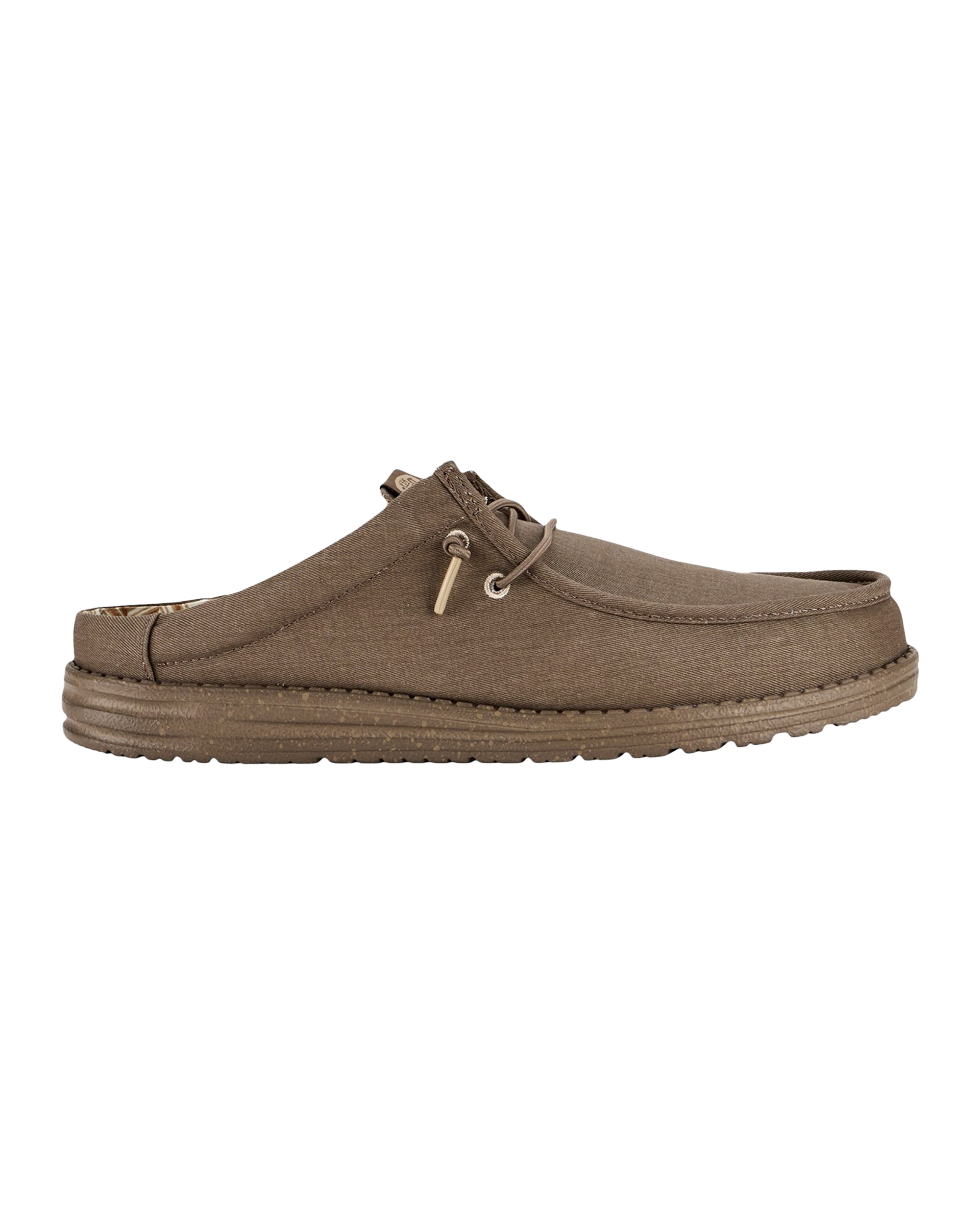 Wally Slip Canvas Shoes In Walnut