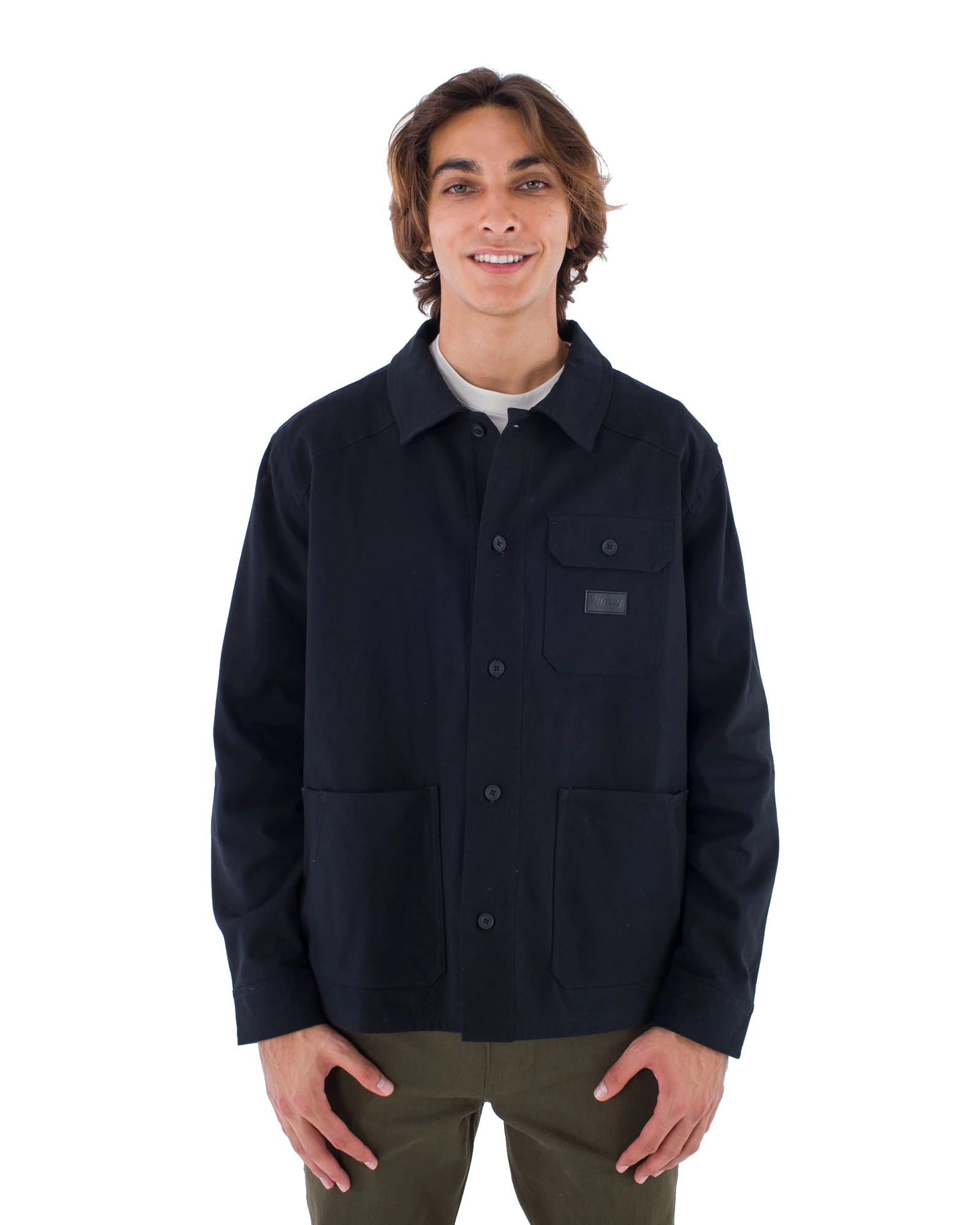 Bixby Flannel Lined Shirt In Black