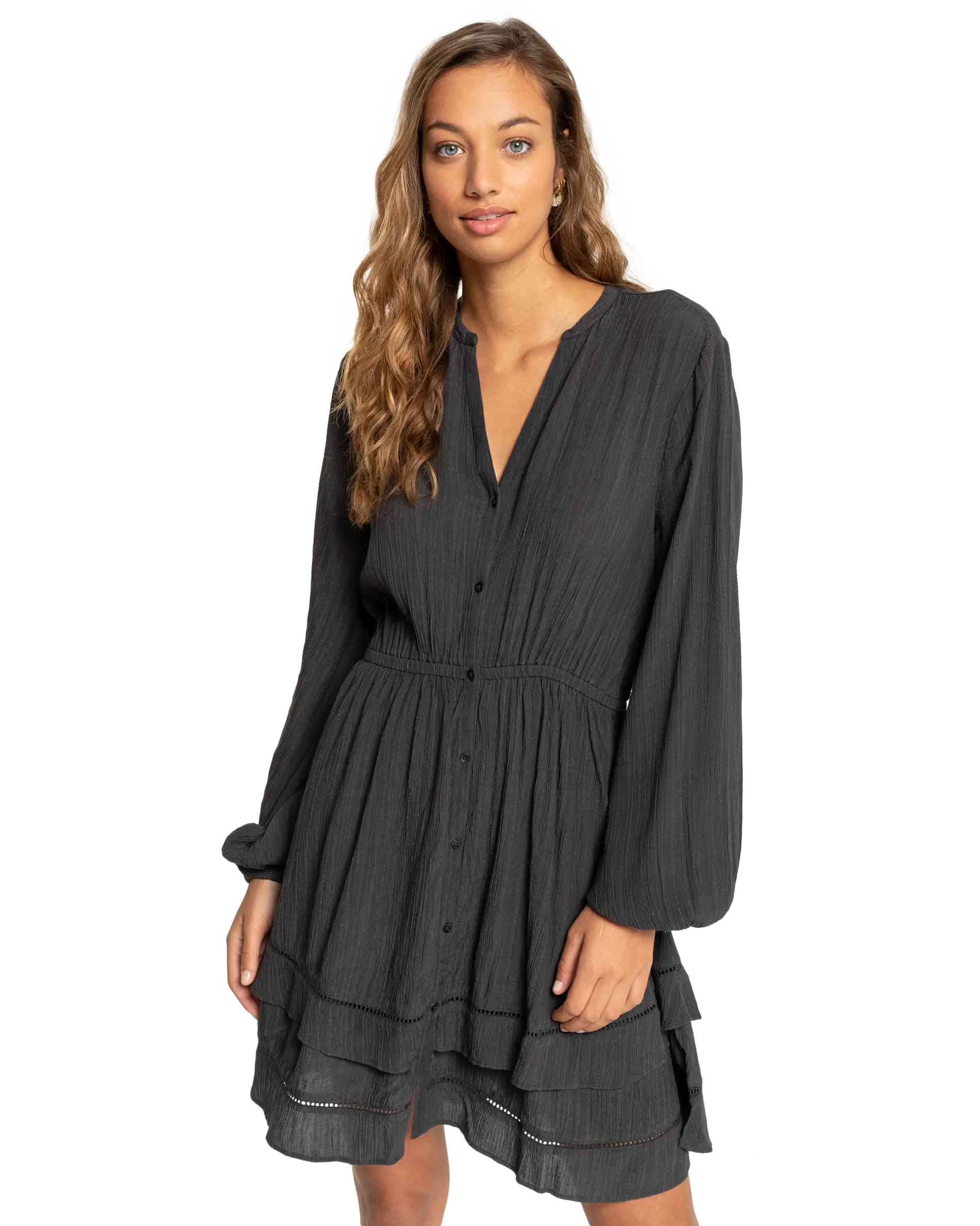 Black Bird Dress In Off Black