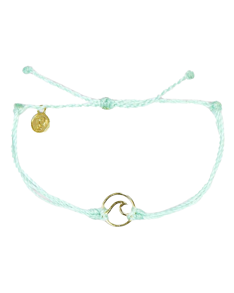 Wave Gold Bracelet In Seafoam