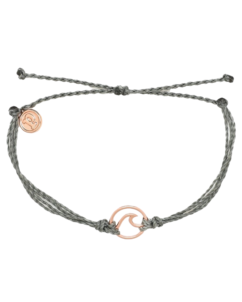 Wave Rose Gold Bracelet In Grey