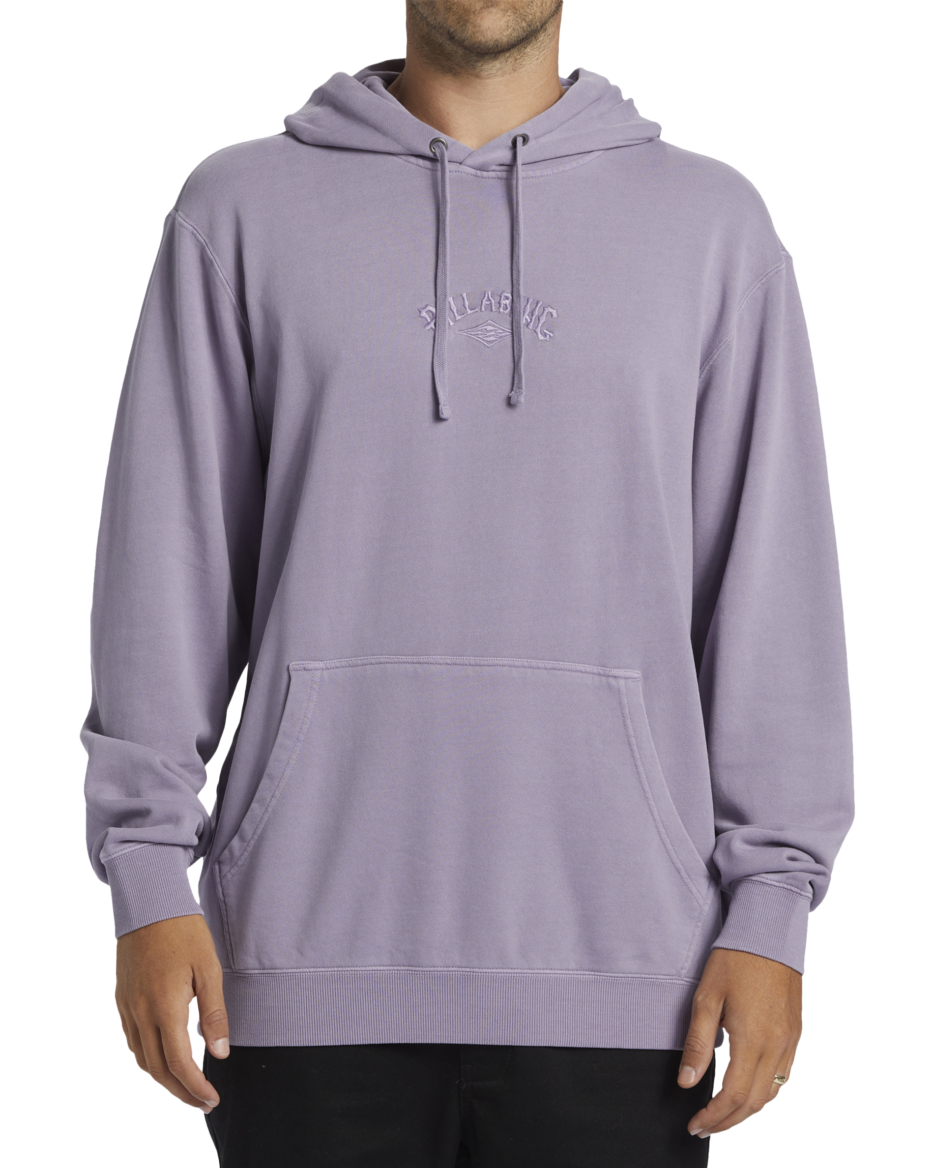 Wave Washed Hoodie In Purple Ash