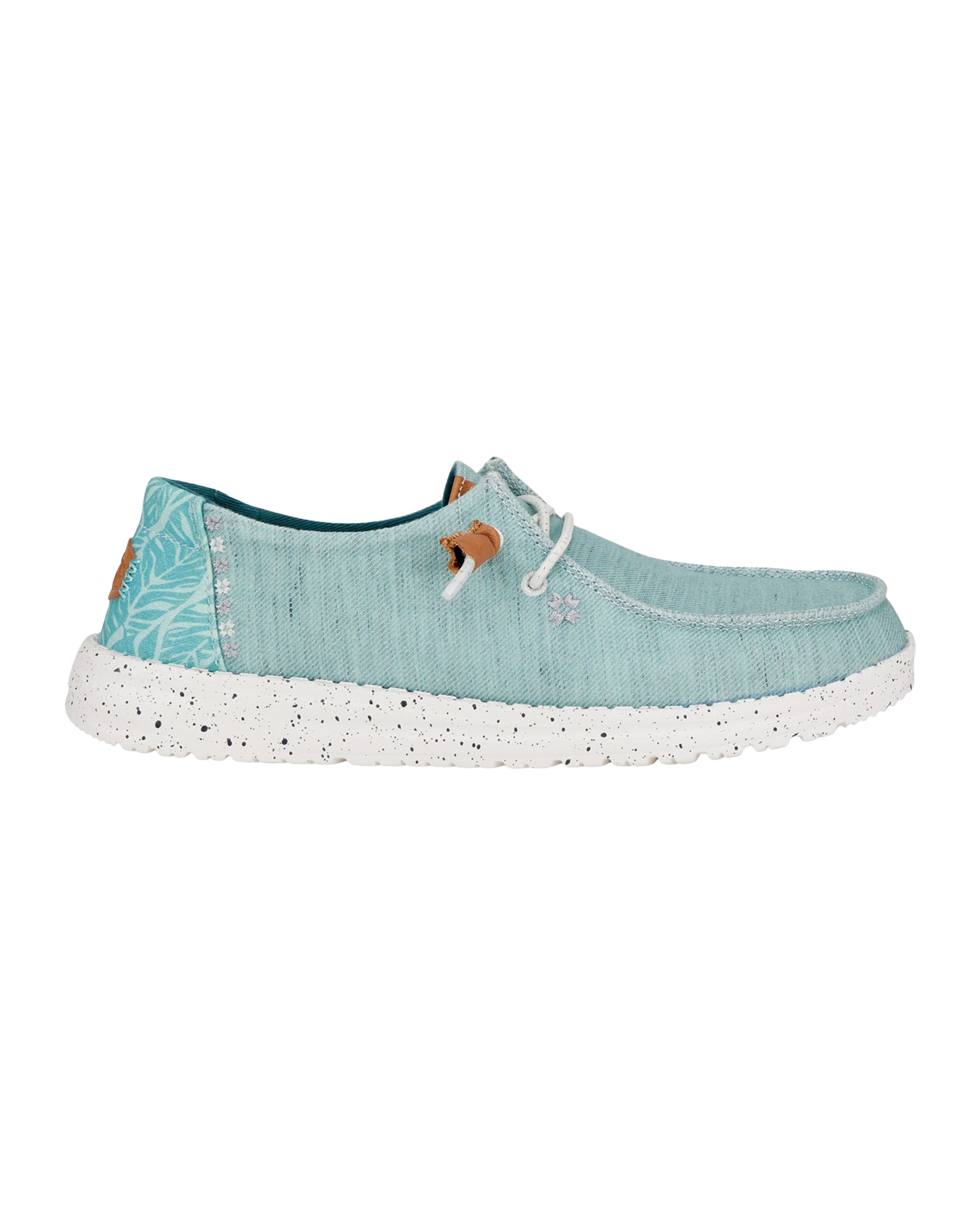 Wendy Heathered Slub Tropical Shoes In Blue