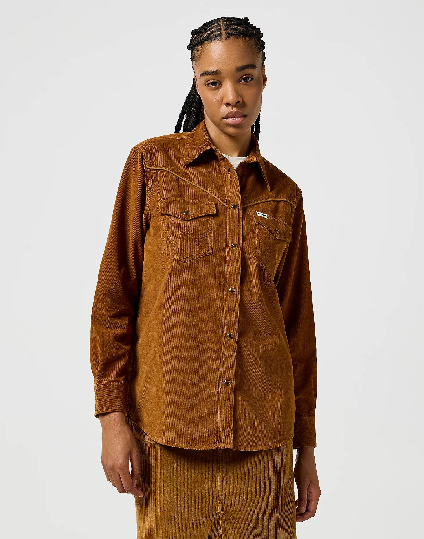 Western Cord Shirt In Monks Robe