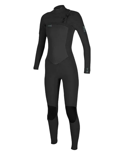 Womens Epic 5/4mm Chest Zip Wetsuit In Black