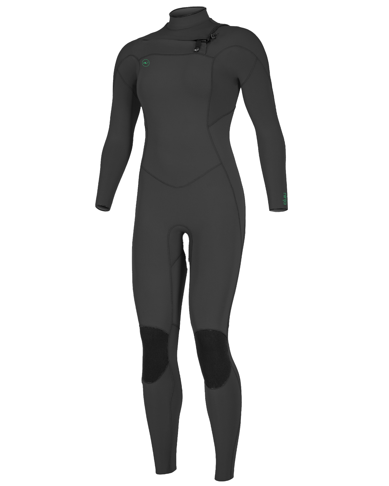 Womens Ninja 3/2mm Chest Zip Wetsuit In Black