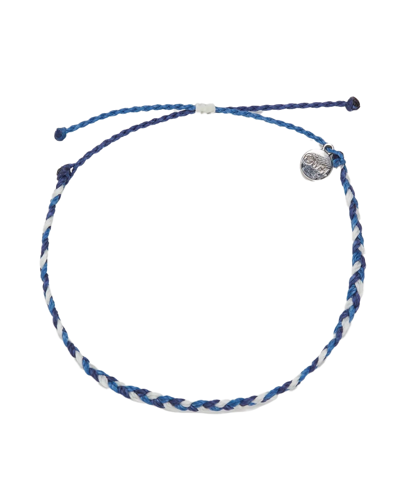 Wsl Mixed Mini Braided Anklet In Blue