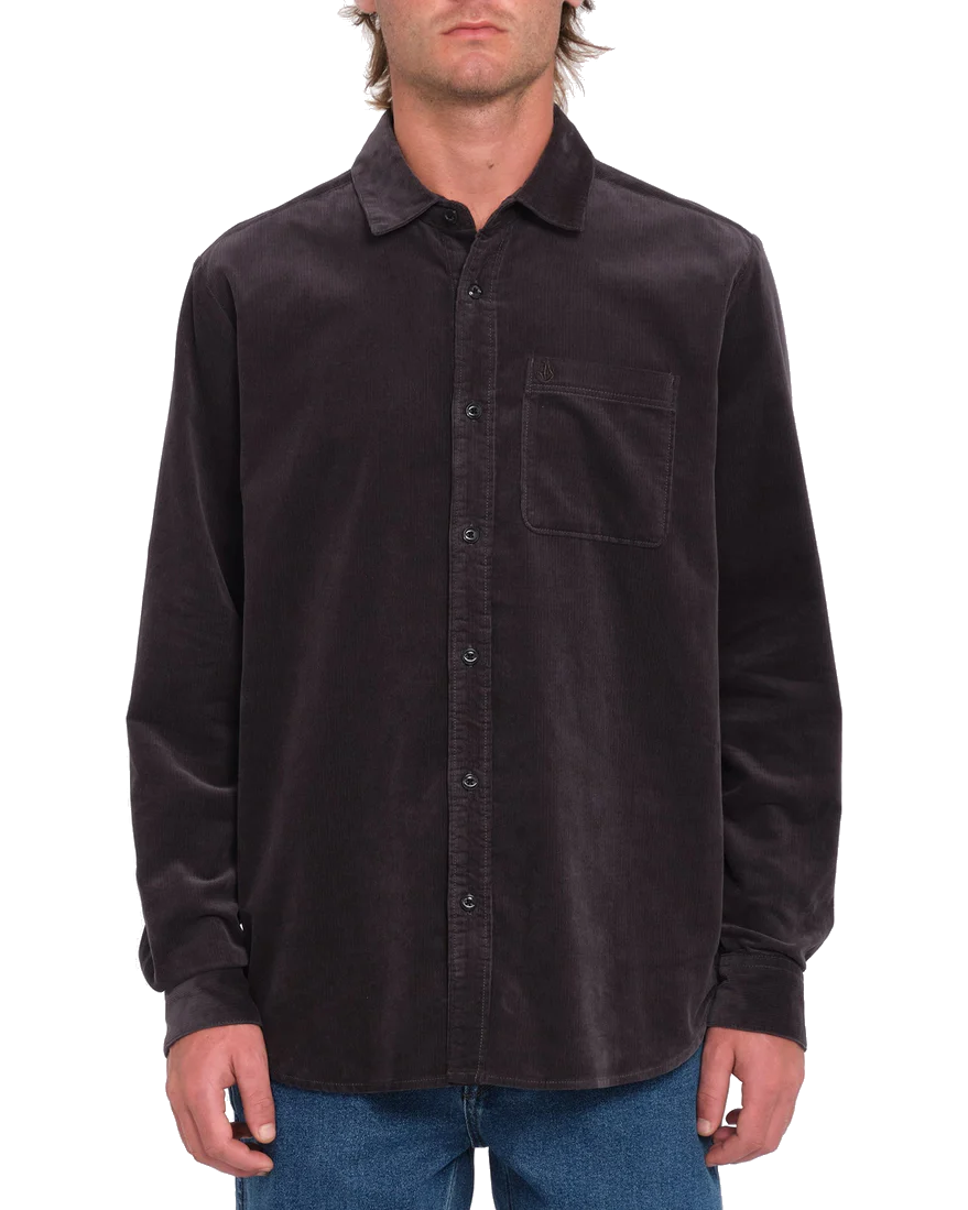 Zander Shirt In Asphalt Black