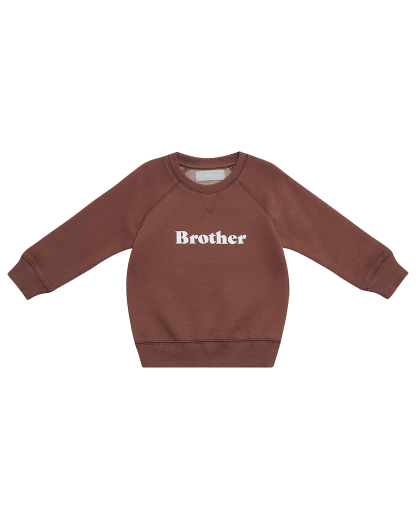 Boys Brother Sweatshirt In Hot Chocolate