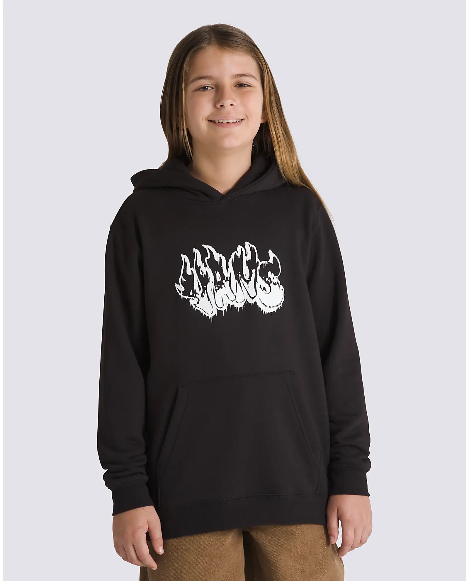 Boys Burnout Hoodie In Black