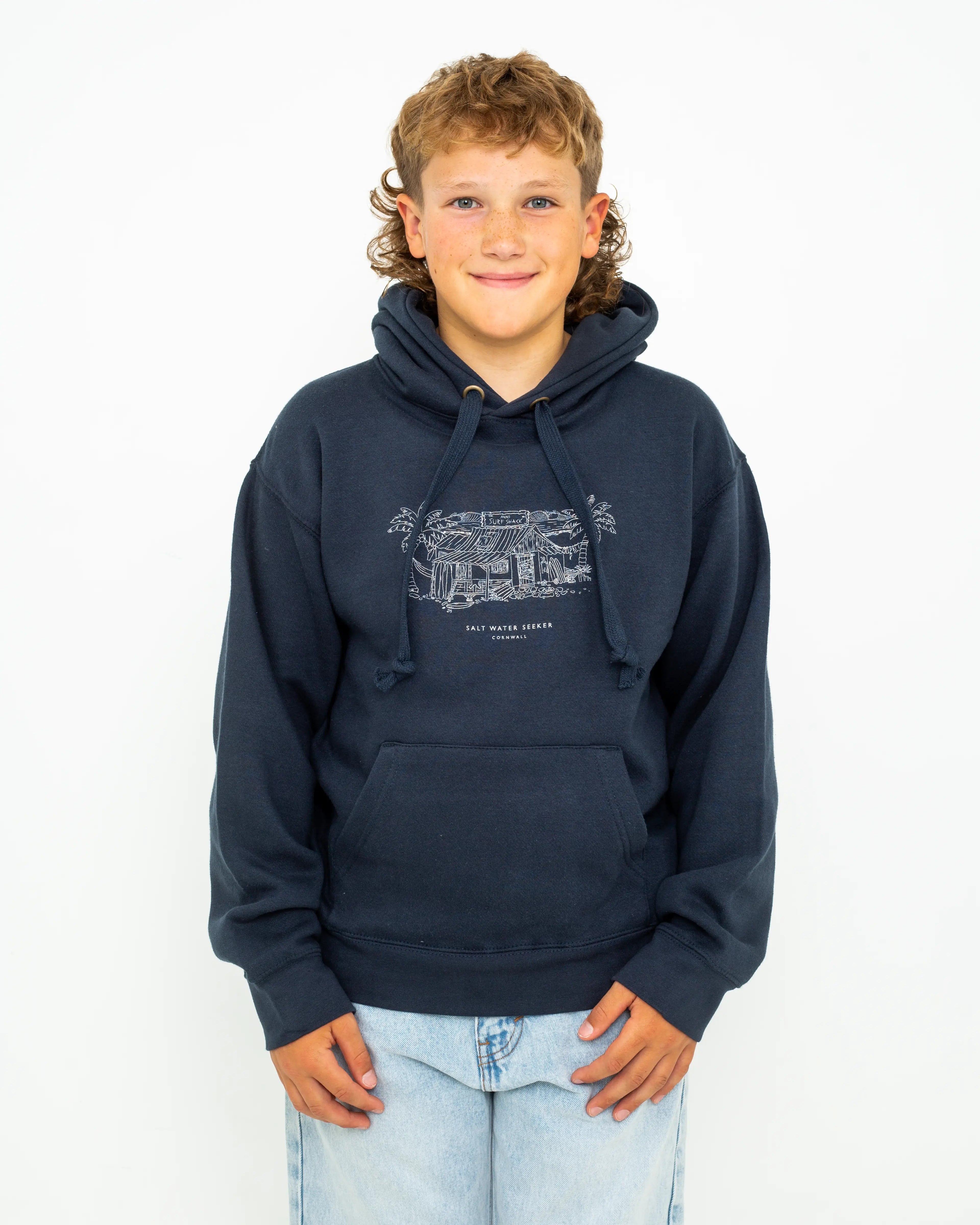 Boys Cabin Hoodie In Navy