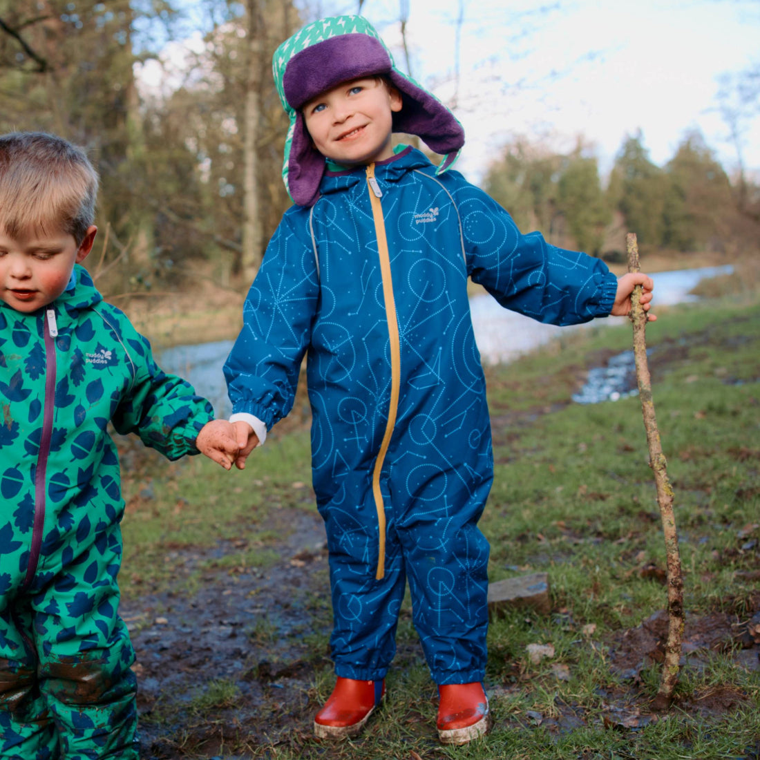 Ecosplash Fleece Lined Puddle Suit Navy - 2-3 Yrs / Navy