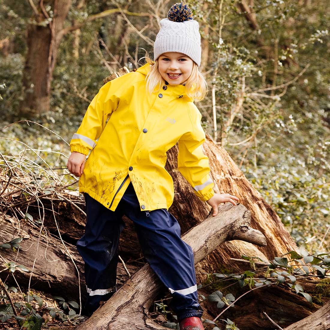 Rainy Day Waterproof Jacket And Dungarees Set Yellow - 4-5 Yrs / Multi